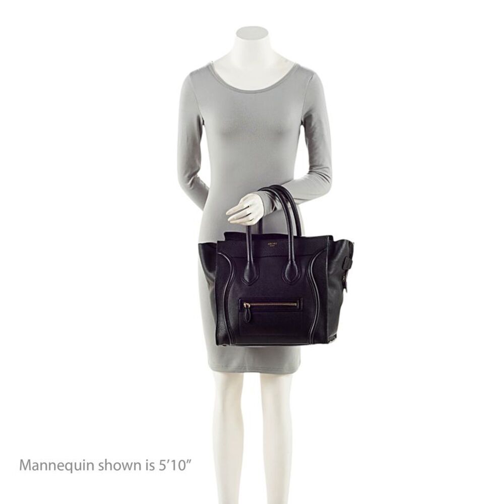 Celine Pebbled Leather Mini Luggage Tote - Picture 5 of 12